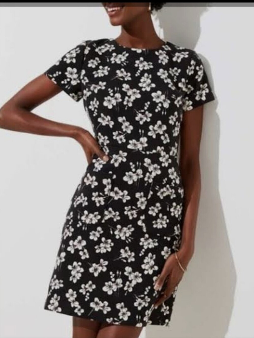Loft Magnolia Patch Pocket Shift Dress